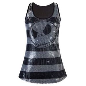Disney Parks Sequined Jack Skellington Tank
